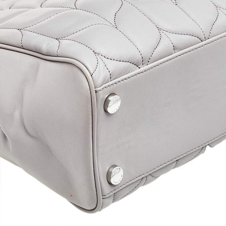 Pre Owned Michael Kors Grey Quilted Leather Peyton Large Convertible Tote