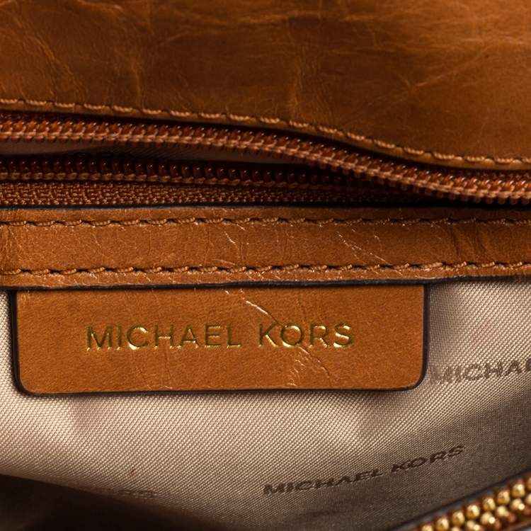 Pre Owned Michael Kors Tan Quilted Leather Whitney Shoulder Bag