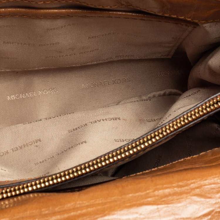 Pre Owned Michael Kors Tan Quilted Leather Whitney Shoulder Bag