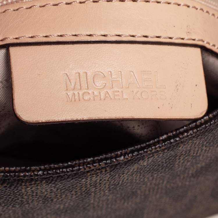 Pre Owned Michael Kors Monogram Coated Canvas Hamilton Shoulder Bag