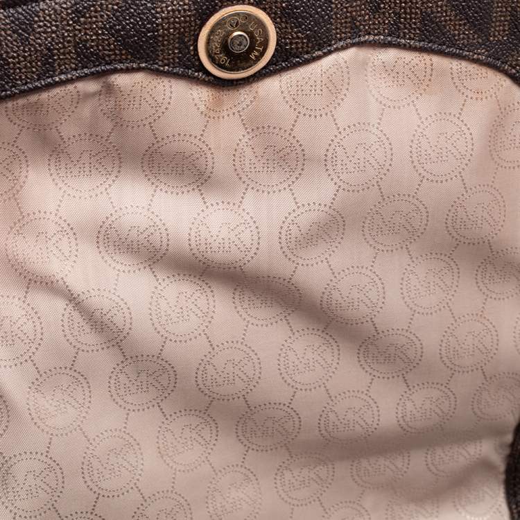 Pre Owned Michael Kors Monogram Coated Canvas Hamilton Shoulder Bag