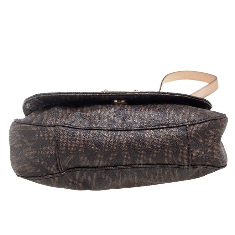 Pre Owned Michael Kors Monogram Coated Canvas Hamilton Shoulder Bag