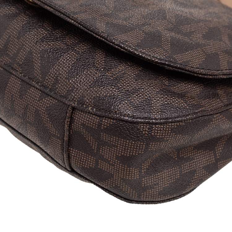 Pre Owned Michael Kors Monogram Coated Canvas Hamilton Shoulder Bag