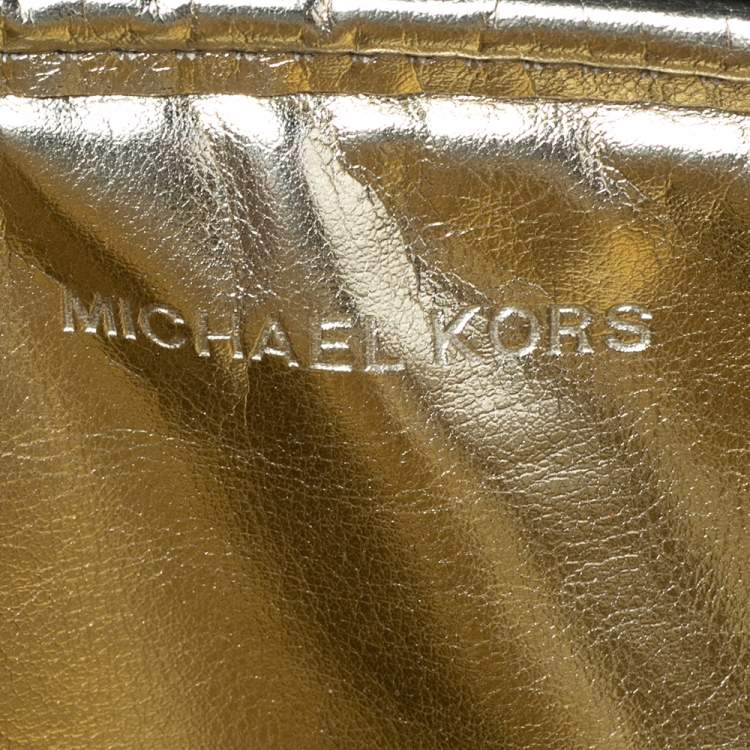 Pre Owned Michael Kors Black Leather Laptop Case