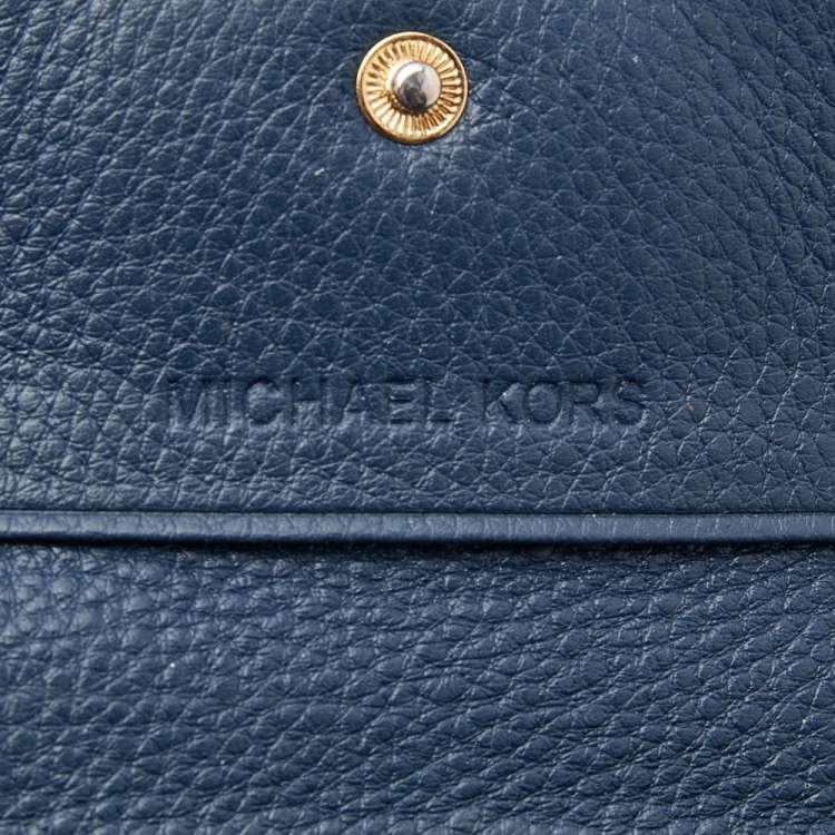 Pre Owned Michael Kors Blue Leather Wallet