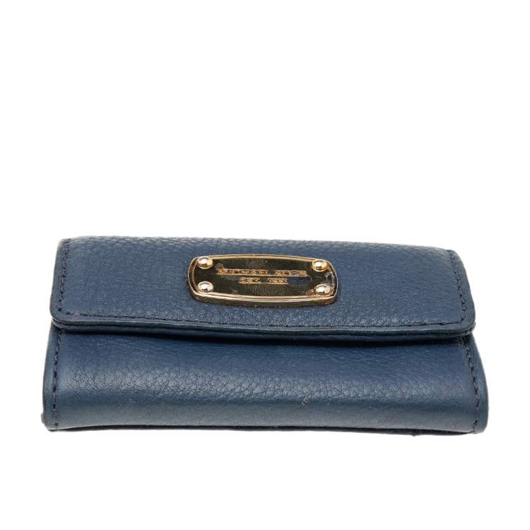 Pre Owned Michael Kors Blue Leather Wallet