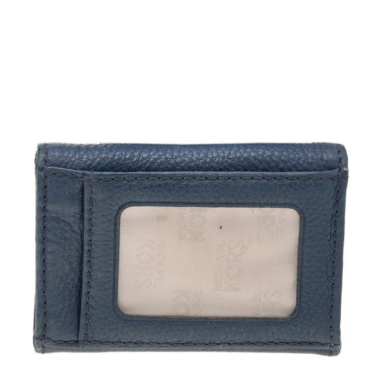 Pre Owned Michael Kors Blue Leather Wallet
