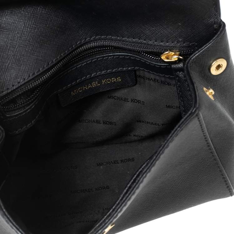 Pre Owned Michael Kors Black Leather Mini Ava Crossbody Bag