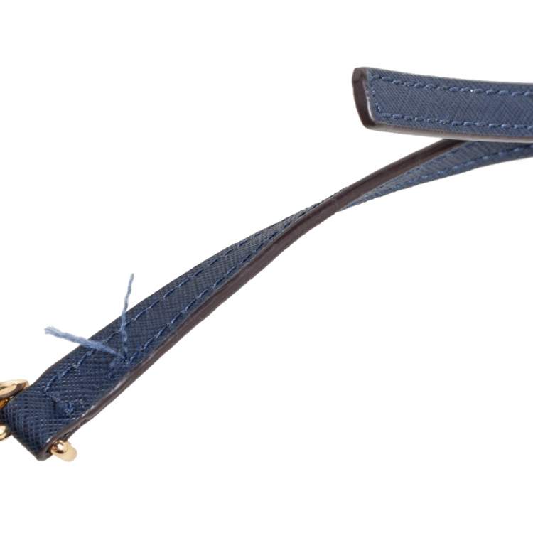 مملوكة مسبقًا Michael Kors Blue Saffiano Leather Jet Set Camera Crossbody Bag