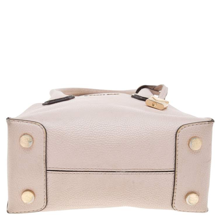Pre Owned Michael Kors Blush Pink Leather Mini Mercer Tote