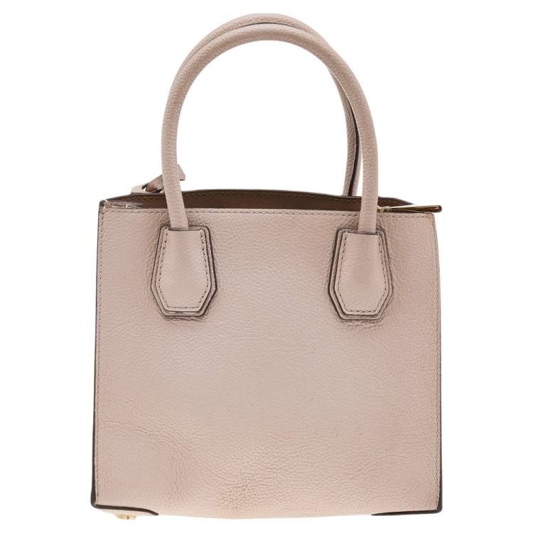 Pre Owned Michael Kors Blush Pink Leather Mini Mercer Tote