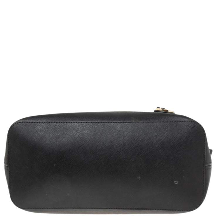 Pre Owned Michael Kors Black Saffiano Leather Jet Set Travel Tote