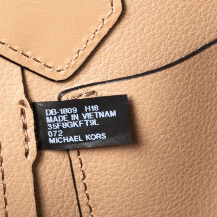 Pre Owned Michael Kors Black Leather Kimberly Bonded Tote