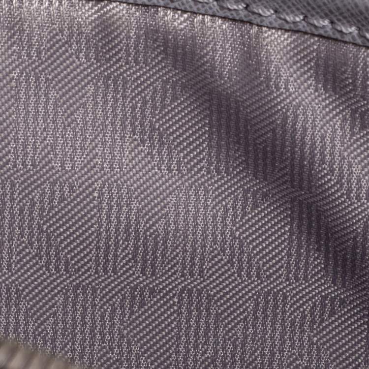 Pre Owned Michael Kors Grey Saffiano Leather Large Jet Set Crossbody Bag 