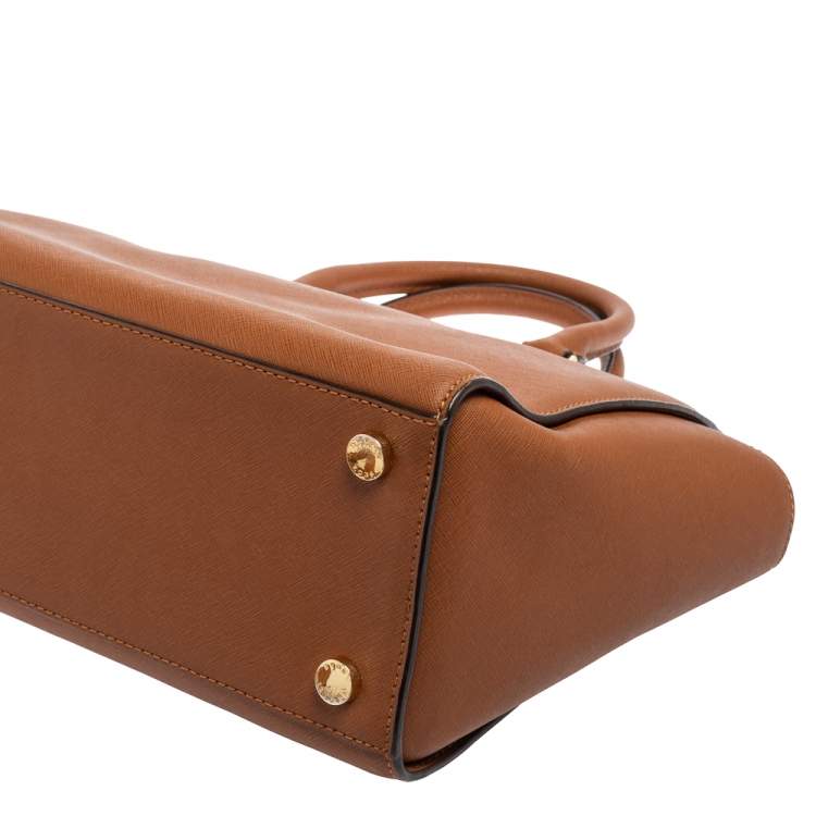 Pre Owned Michael Kors Brown Leather Large Selma Satchel