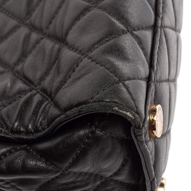 Pre Owned Michael Kors Black Quilted Leather Susannah Tote
