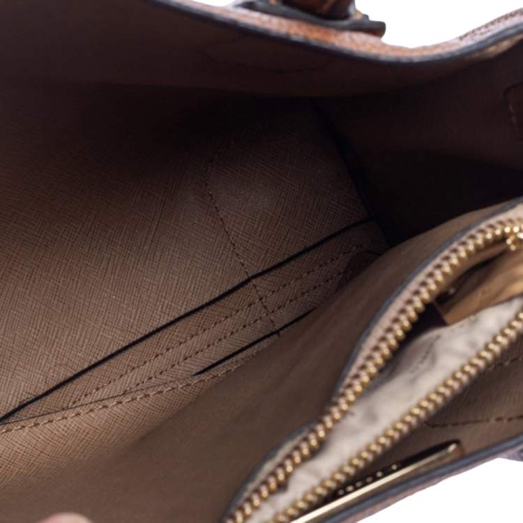 Pre Owned Michael Kors Brown Leather Satchel