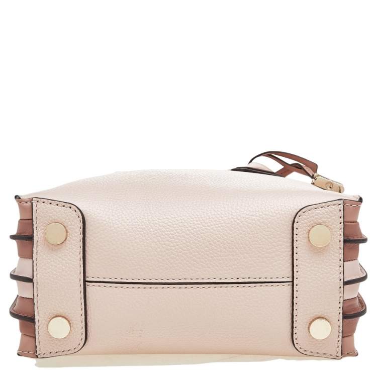 Pre Owned Michael Kors Pink Leather Mini Mercer Tote