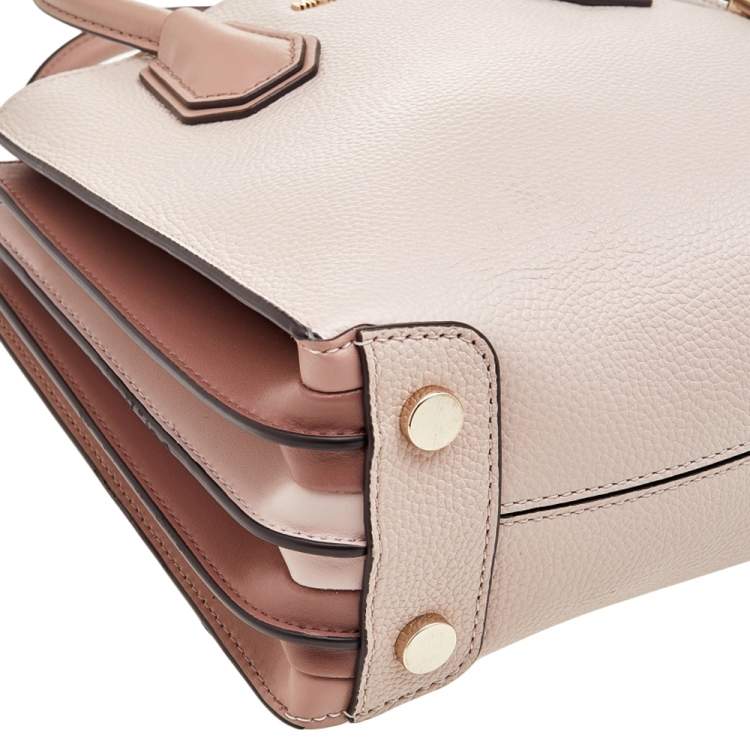 Pre Owned Michael Kors Pink Leather Mini Mercer Tote