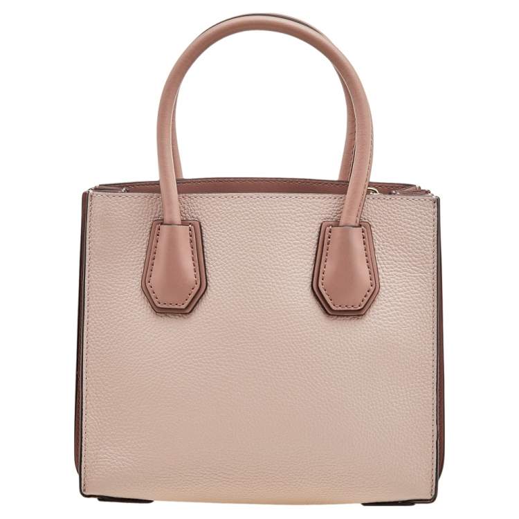 Pre Owned Michael Kors Pink Leather Mini Mercer Tote