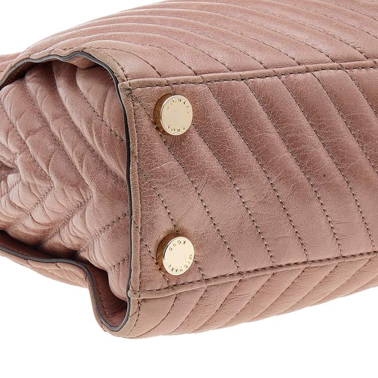 Pre Owned Michael Kors Brown Quilted Leather Susan Shoulder Bag