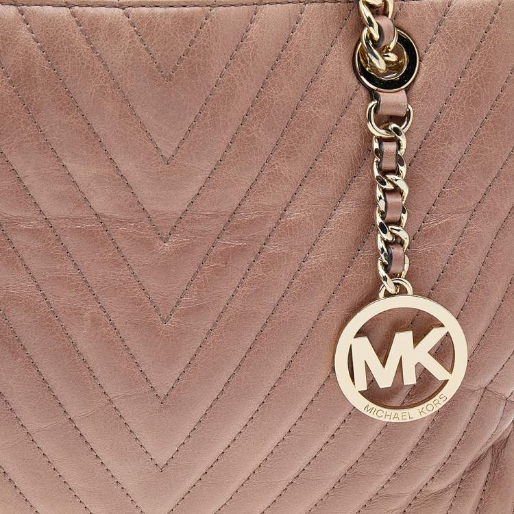 Pre Owned Michael Kors Brown Quilted Leather Susan Shoulder Bag