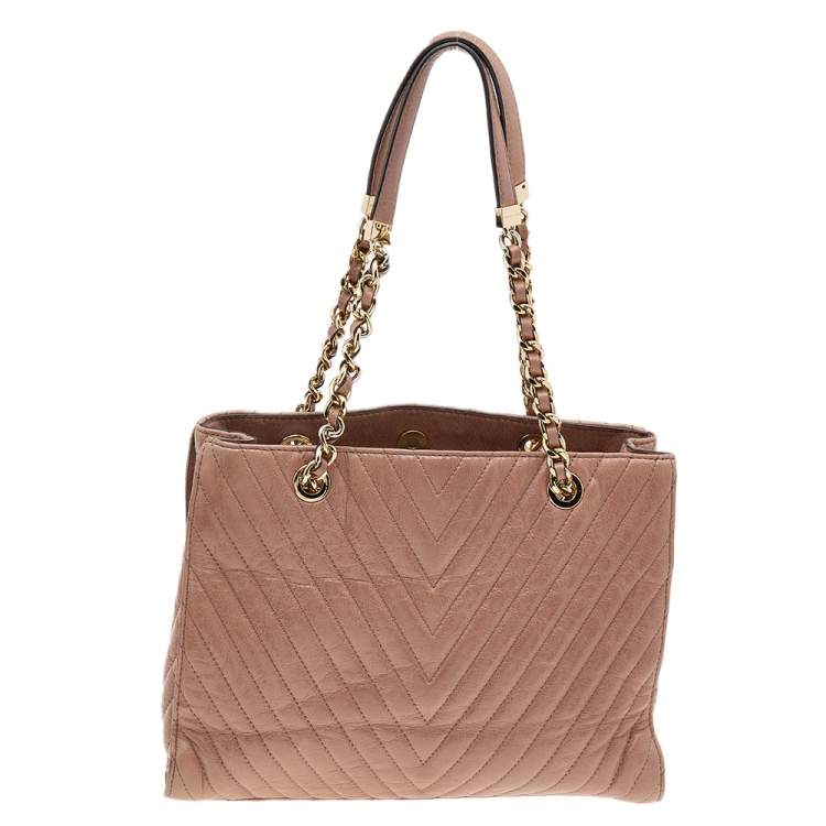 Pre Owned Michael Kors Brown Quilted Leather Susan Shoulder Bag