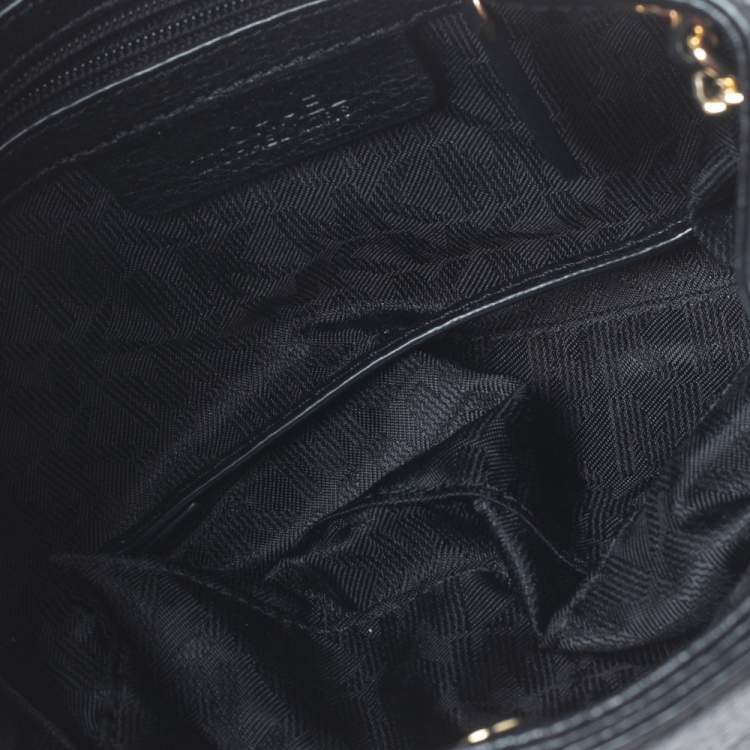 Pre Owned MICHAEL Michael Kors Black Leather Jet Set Chain Shoulder Bag