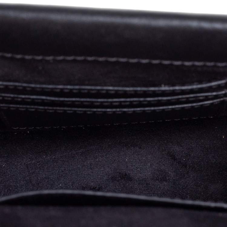 Pre Owned Michael Kors Black Saffiano Leather Small Greenwich Shoulder Bag