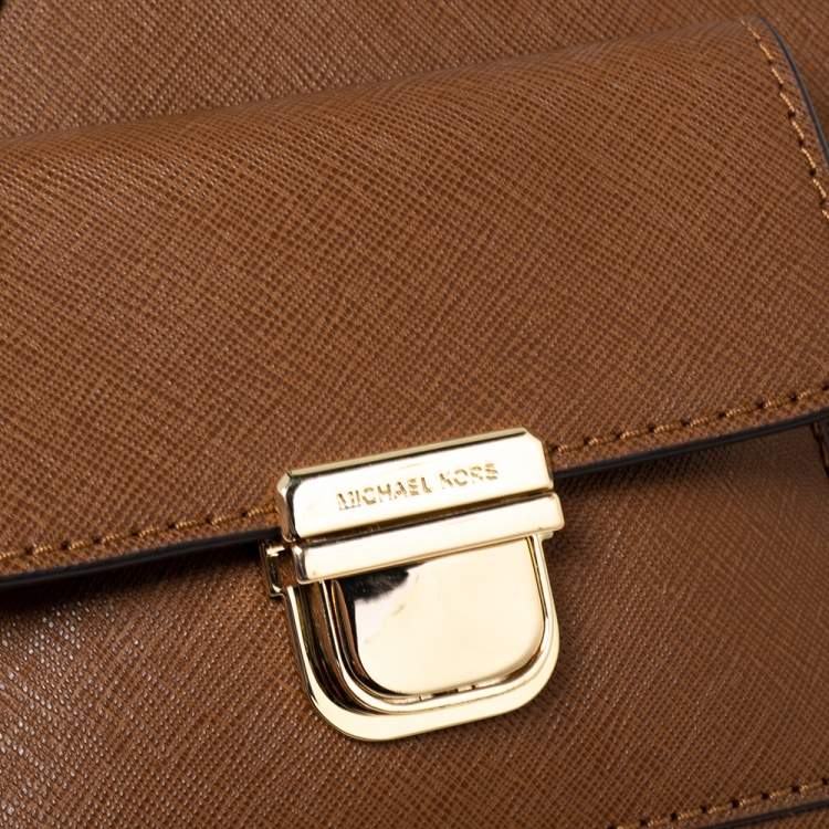 Pre Owned Michael Kors Brown Saffiano Leather Small Bridgette Tote
