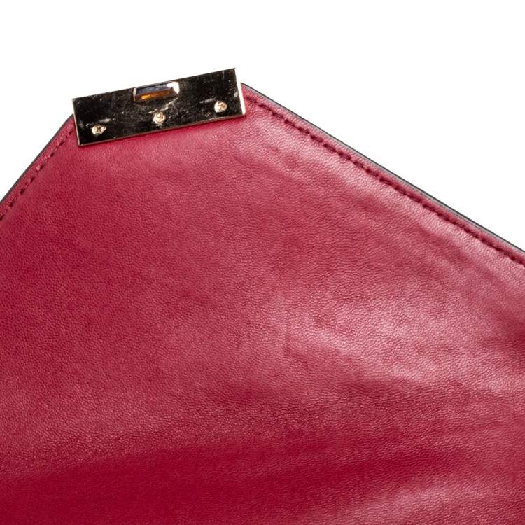 Pre Owned Michael Kors Burgundy Leather Small Whitney Shoulder Bag