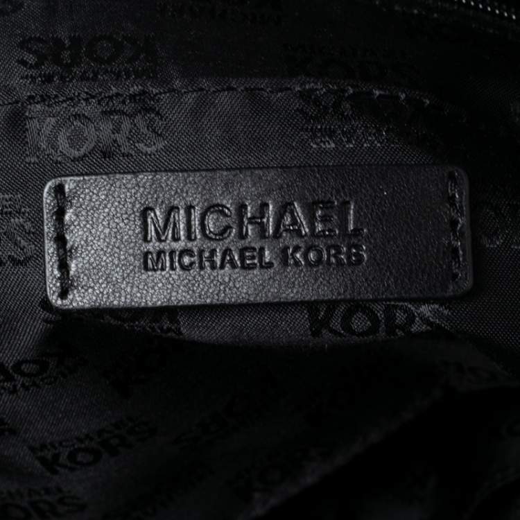 مملوكة مسبقًا MICHAEL Michael Kors Black Leather Double Zip Pocket Hobo