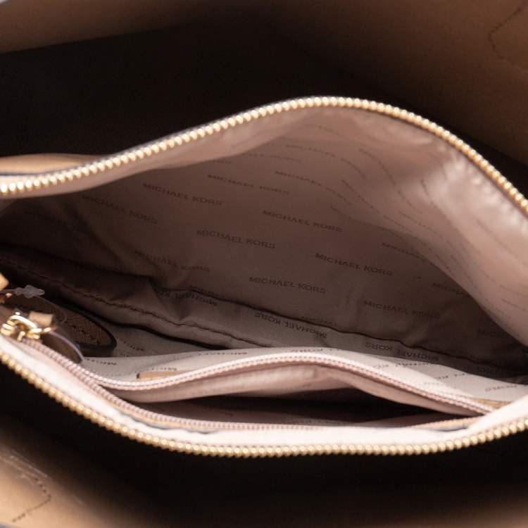 Pre Owned Michael Kors Metallic Gold Leather Medium Mercer Tote