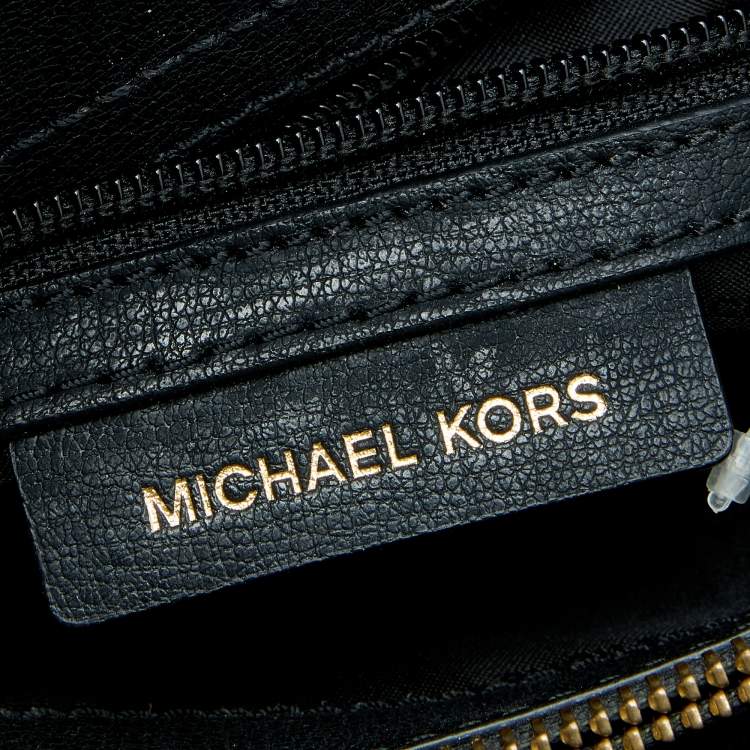 Pre Owned Michael Kors Black Leather Studded Sylvie Shoulder Bag