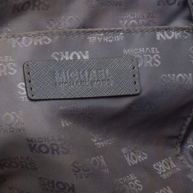 Pre Owned MICHAEL Michael Kors Grey Leather Dome Satchel