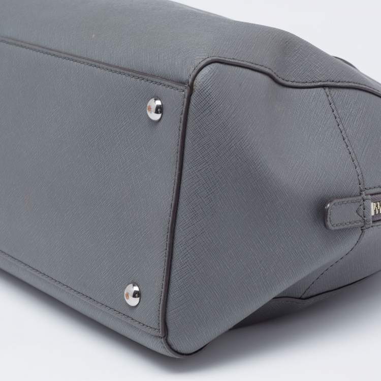 Pre Owned MICHAEL Michael Kors Grey Leather Dome Satchel