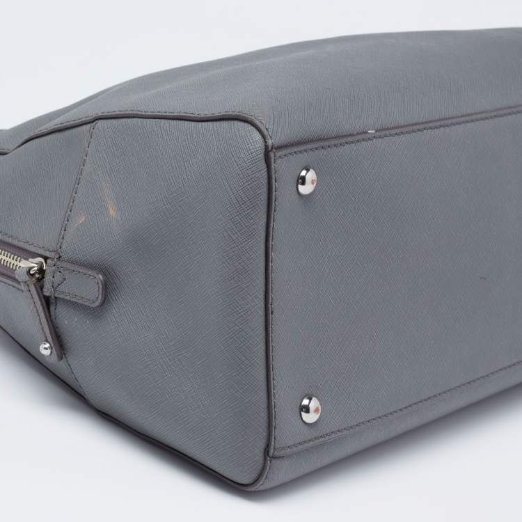 Pre Owned MICHAEL Michael Kors Grey Leather Dome Satchel