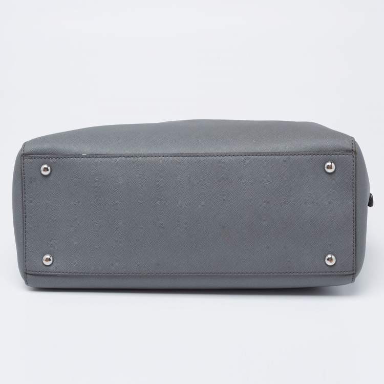 Pre Owned MICHAEL Michael Kors Grey Leather Dome Satchel