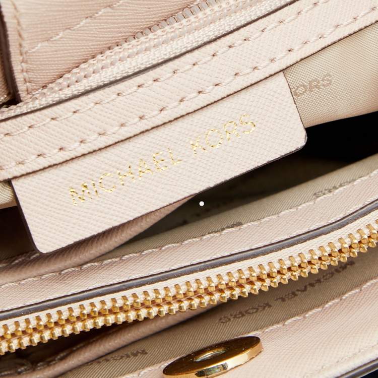 Pre Owned Michael Kors Pink Leather Small Cynthia Tote