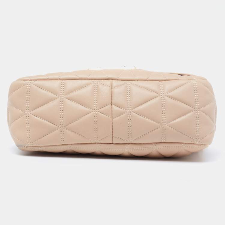 Pre Owned Michael Kors Beige Quilted Leather Large Sloan Shoulder Bag