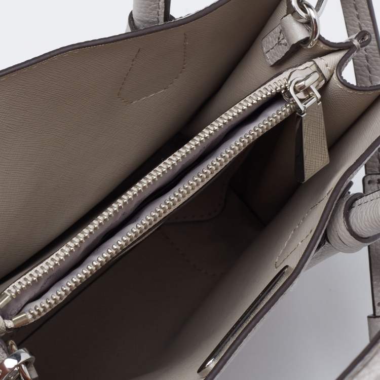 Pre Owned Michael Kors Grey Leather Mercer Tote