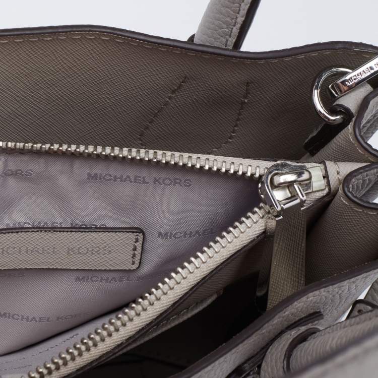 Pre Owned Michael Kors Grey Leather Mercer Tote