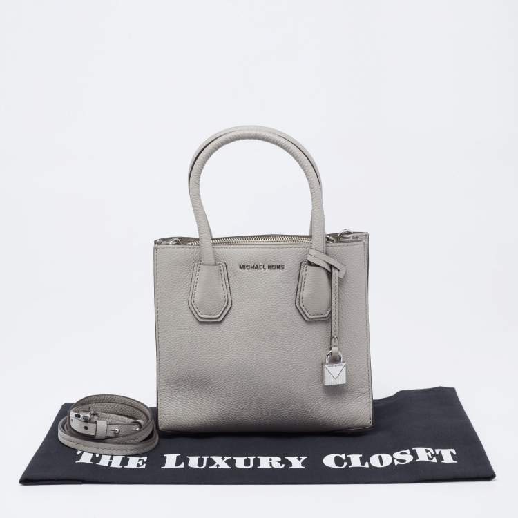 Pre Owned Michael Kors Grey Leather Mercer Tote