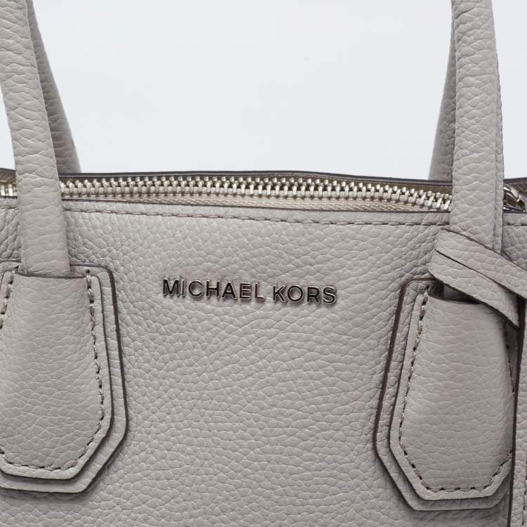 Pre Owned Michael Kors Grey Leather Mercer Tote