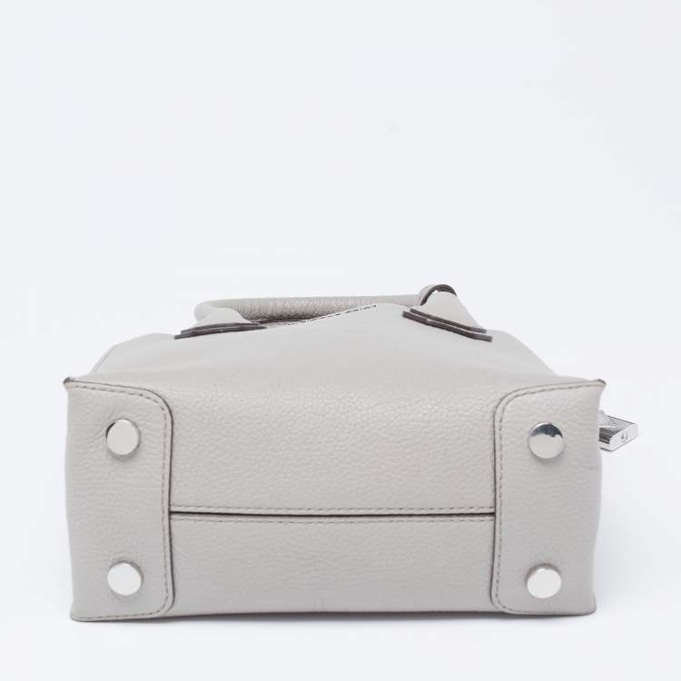 Pre Owned Michael Kors Grey Leather Mercer Tote