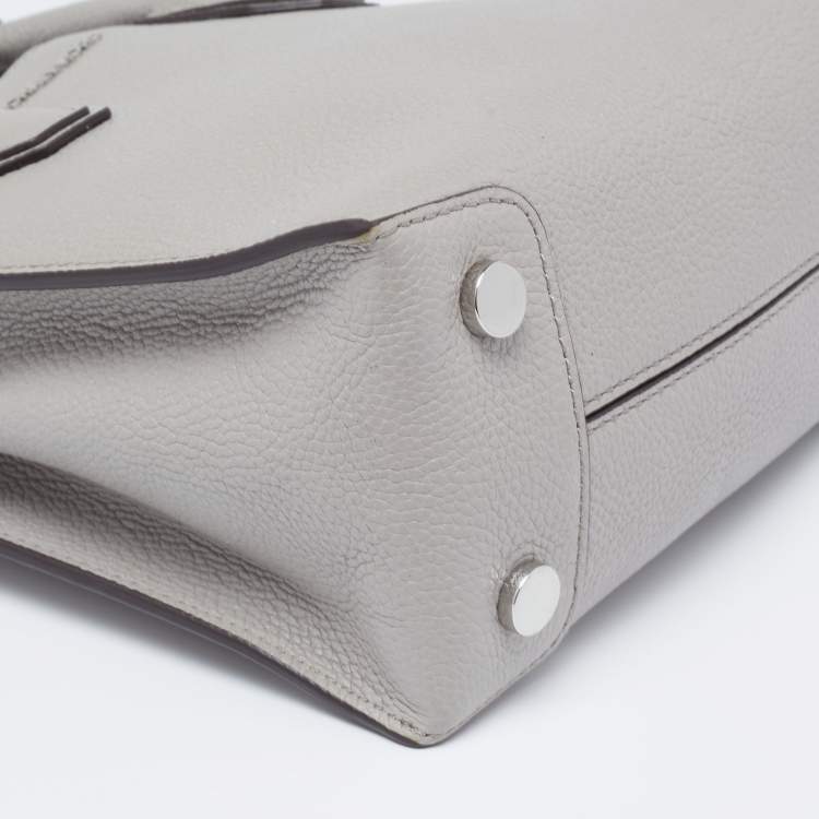 Pre Owned Michael Kors Grey Leather Mercer Tote