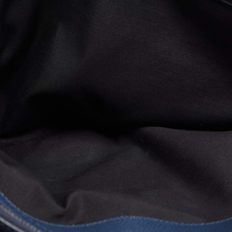Pre Owned Michael Kors Navy Blue Leather Harrison Briefcase