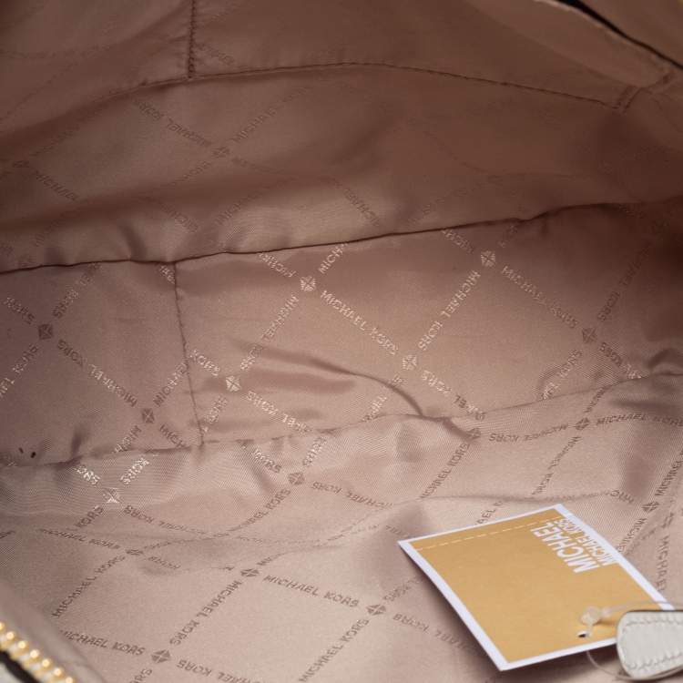 Pre Owned Michael Kors White Leather Bedford Hobo