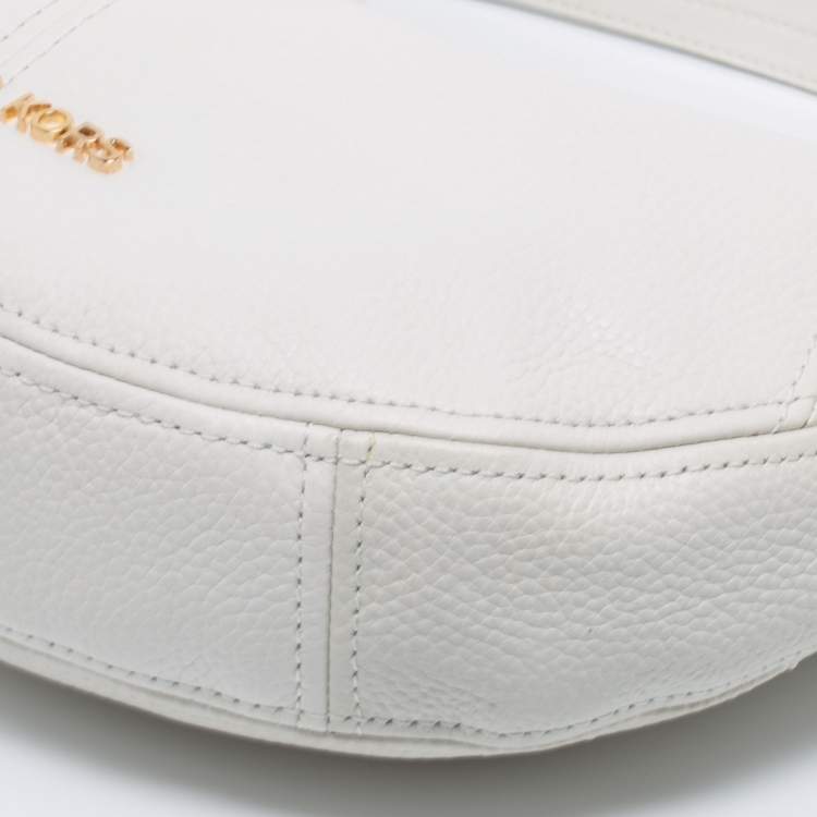 Pre Owned Michael Kors White Leather Bedford Hobo