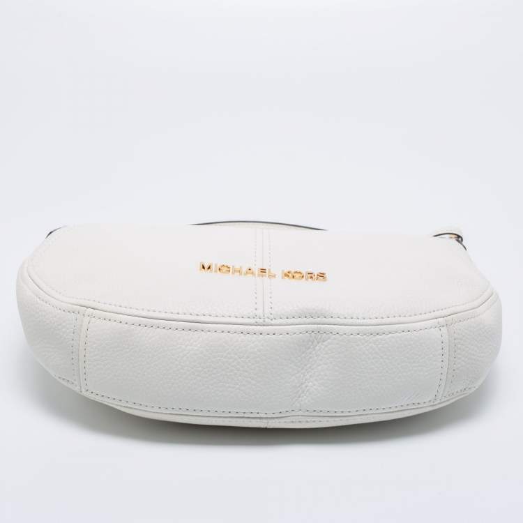 Pre Owned Michael Kors White Leather Bedford Hobo